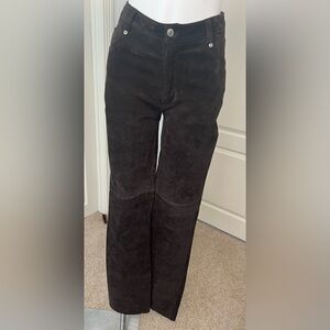 Women's Black Boot Cut Suede Jeans